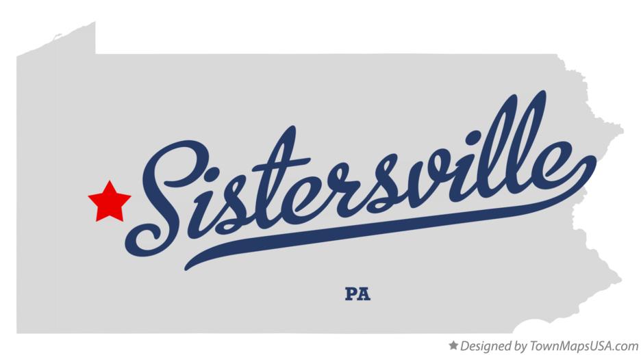 Map of Sistersville Pennsylvania PA