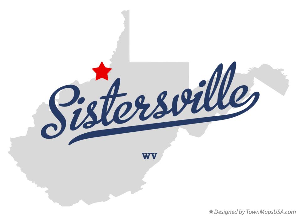 Map of Sistersville West Virginia WV