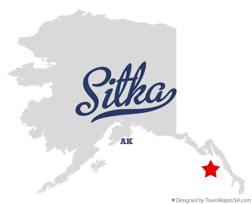 Map of Sitka Alaska AK