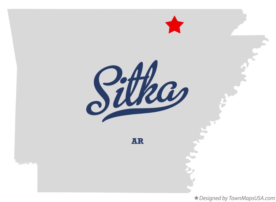 Map of Sitka Arkansas AR