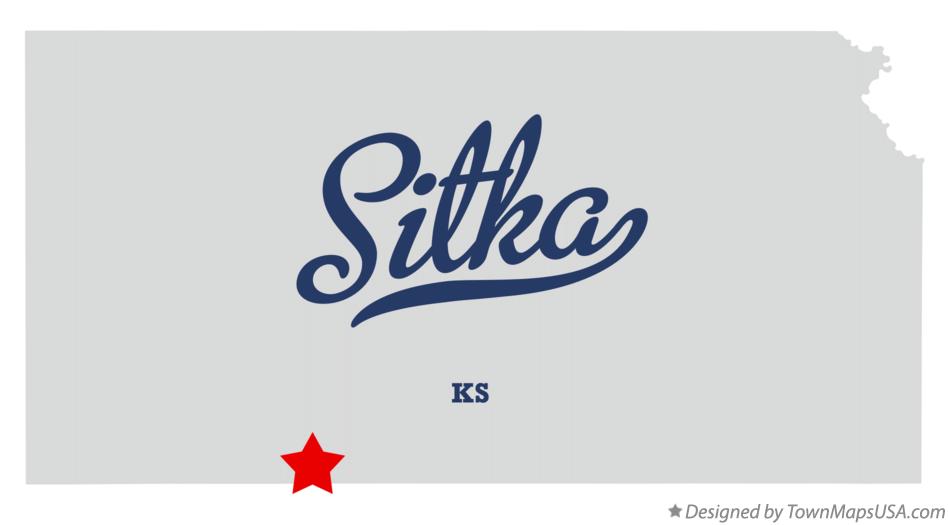 Map of Sitka Kansas KS
