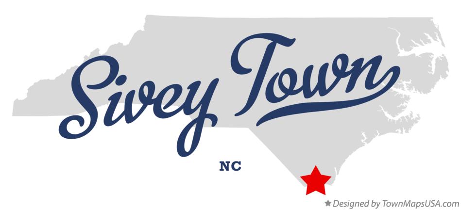 Map of Sivey Town North Carolina NC