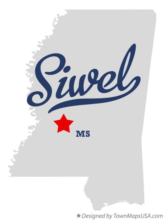 Map of Siwel Mississippi MS