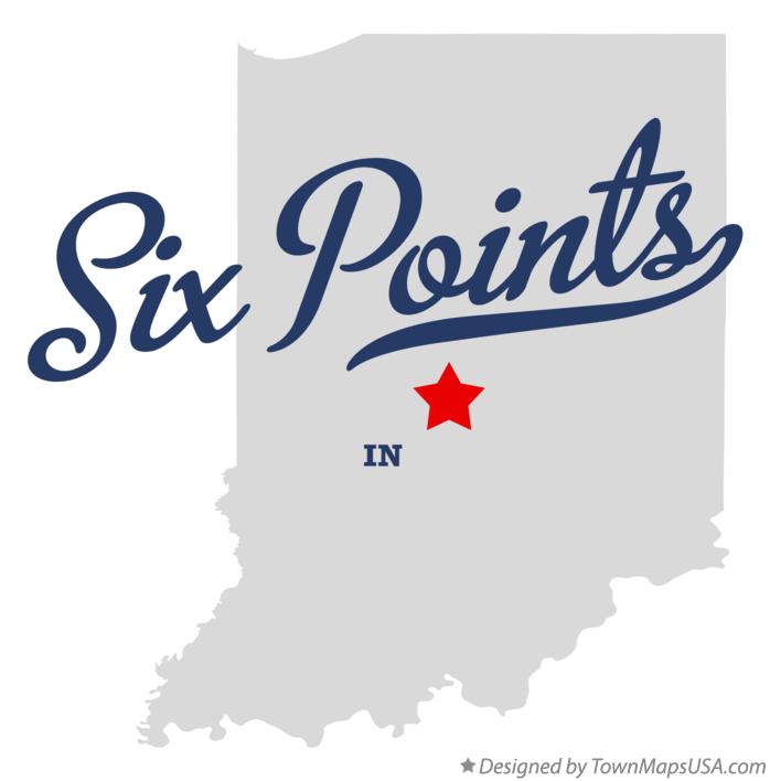 Map of Six Points Indiana IN