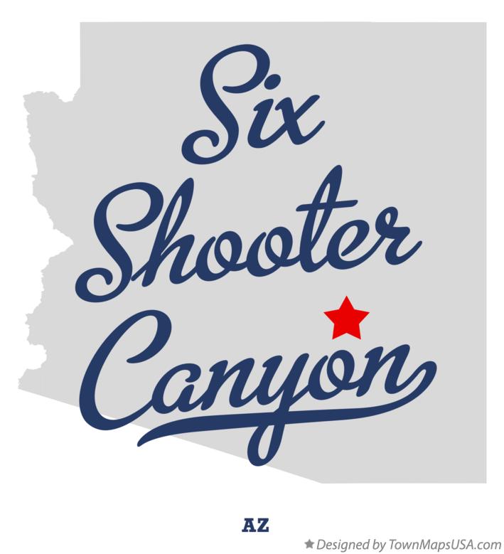 Map of Six Shooter Canyon Arizona AZ