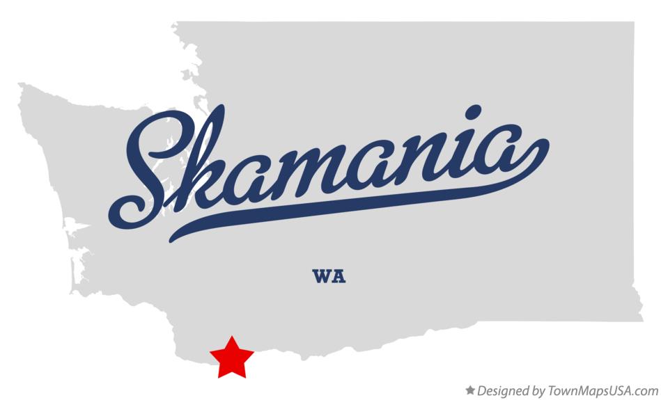 Map of Skamania Washington WA