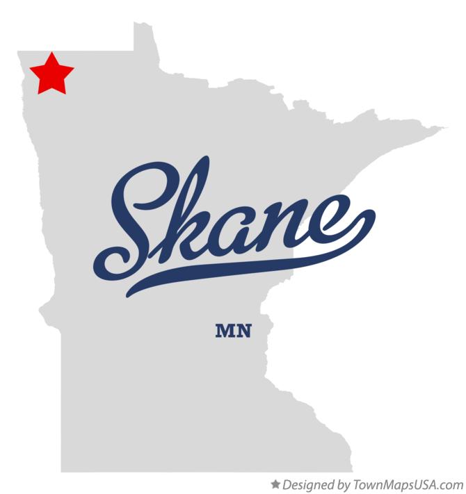 Map of Skane Minnesota MN