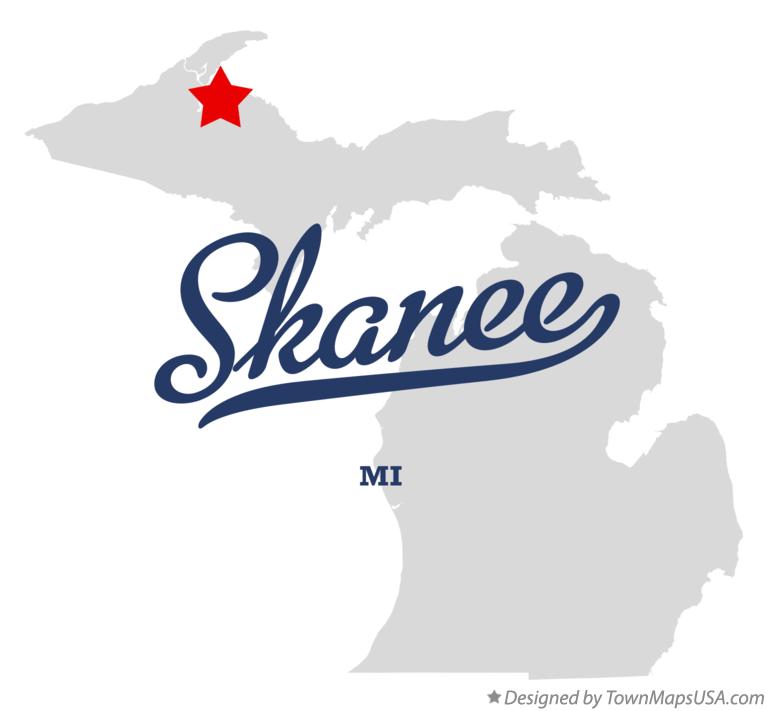 Map of Skanee Michigan MI