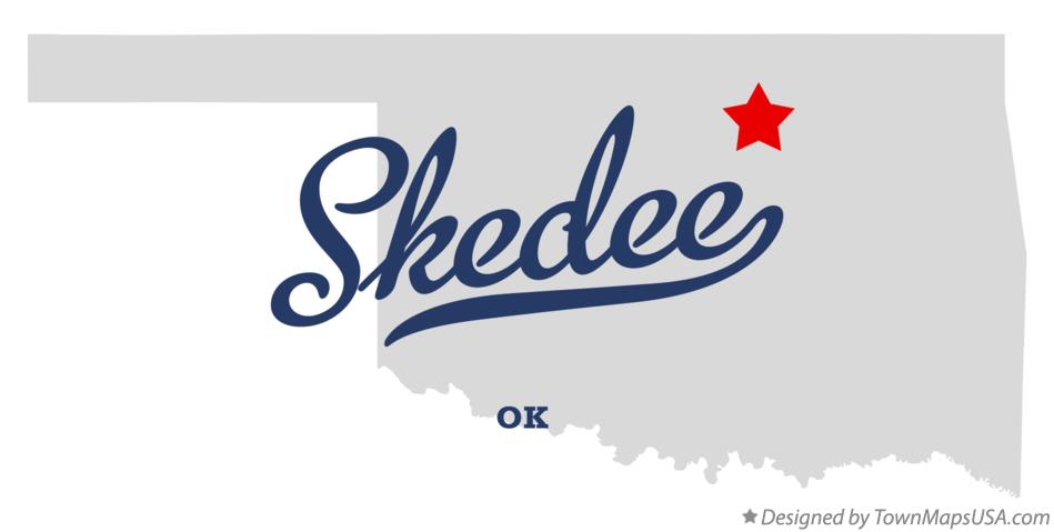 Map of Skedee Oklahoma OK