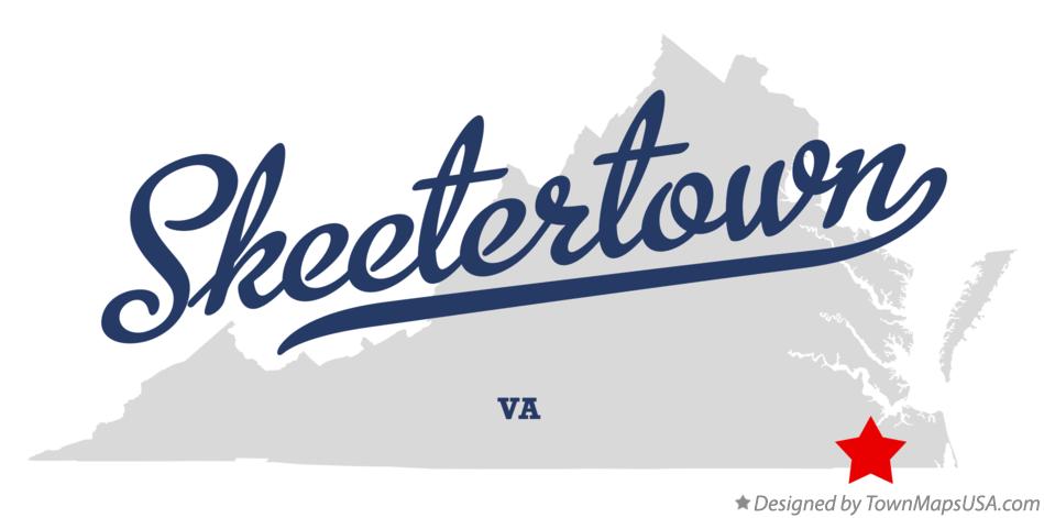 Map of Skeetertown Virginia VA