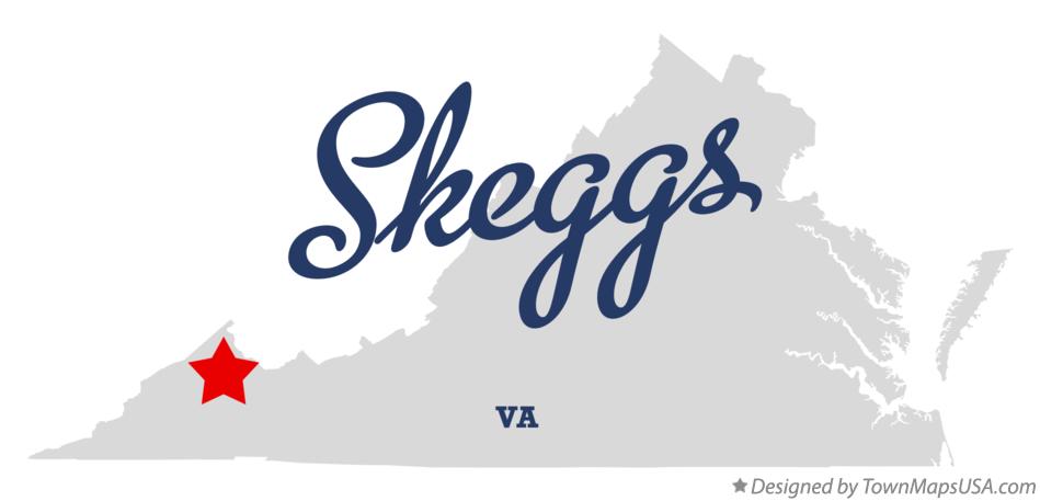 Map of Skeggs Virginia VA