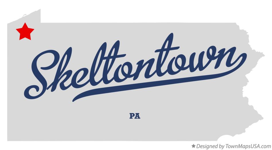 Map of Skeltontown Pennsylvania PA