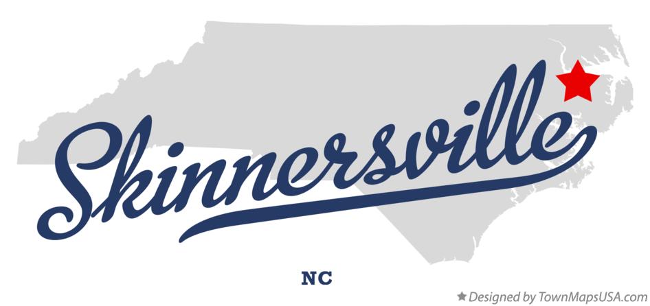 Map of Skinnersville North Carolina NC