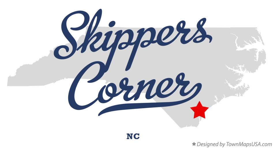 Map of Skippers Corner North Carolina NC