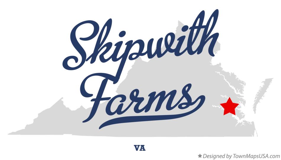 Map of Skipwith Farms Virginia VA