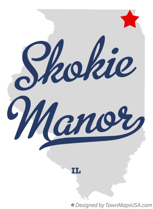 Map of Skokie Manor Illinois IL