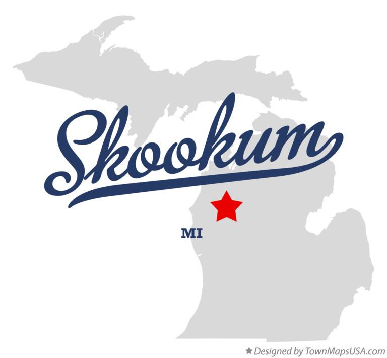 Map of Skookum Michigan MI