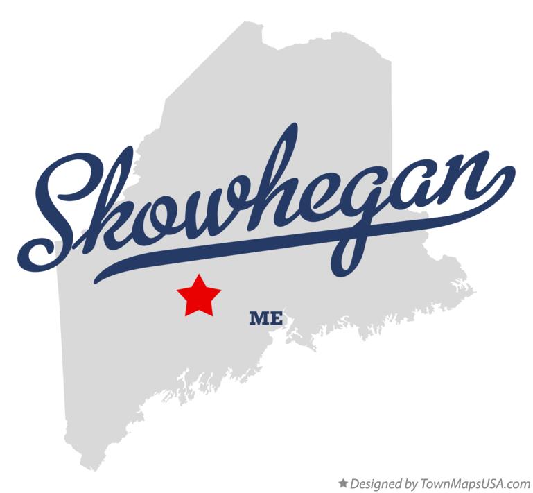 Map of Skowhegan Maine ME