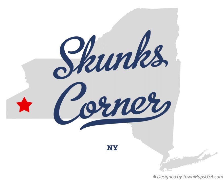 Map of Skunks Corner New York NY