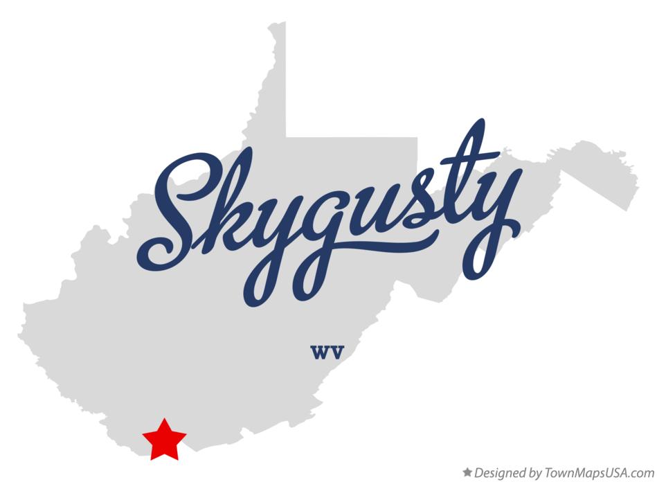 Map of Skygusty West Virginia WV