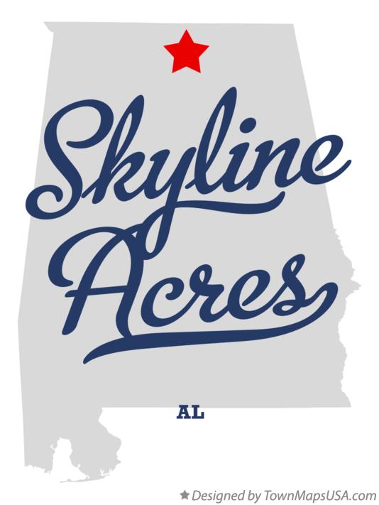 Map of Skyline Acres Alabama AL