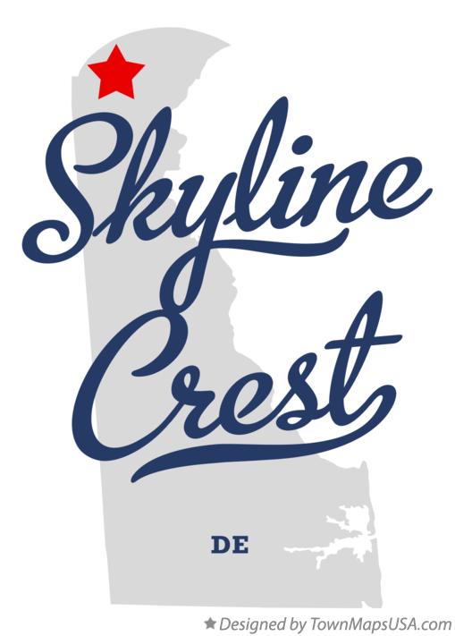 Map of Skyline Crest Delaware DE