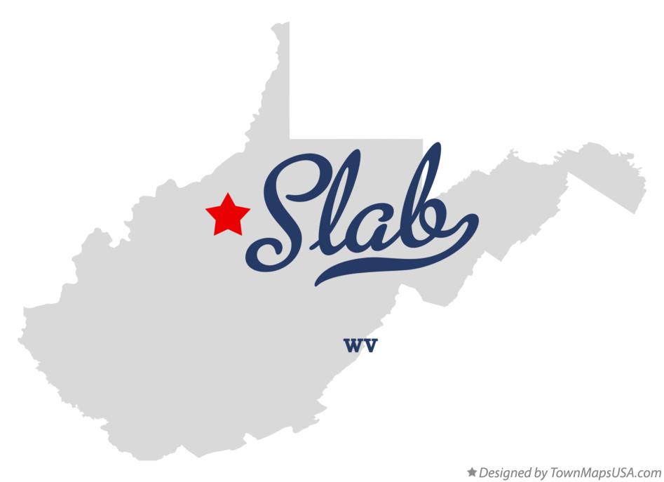 Map of Slab West Virginia WV