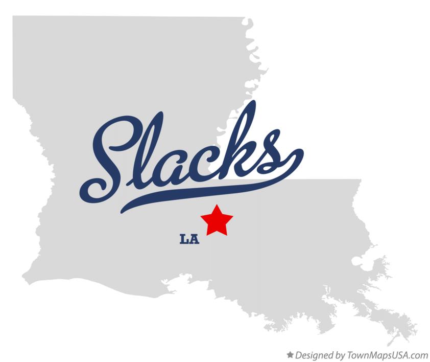 Map of Slacks Louisiana LA
