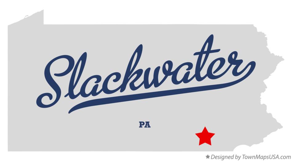 Map of Slackwater Pennsylvania PA