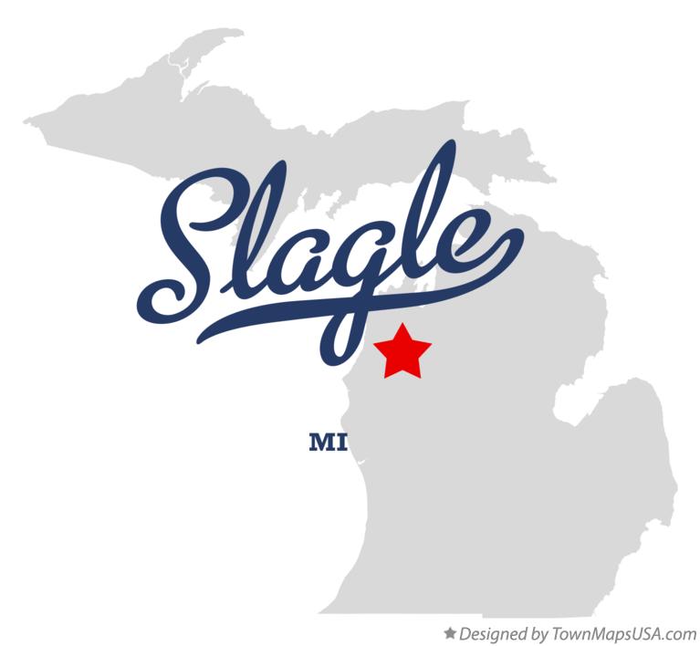 Map of Slagle Michigan MI
