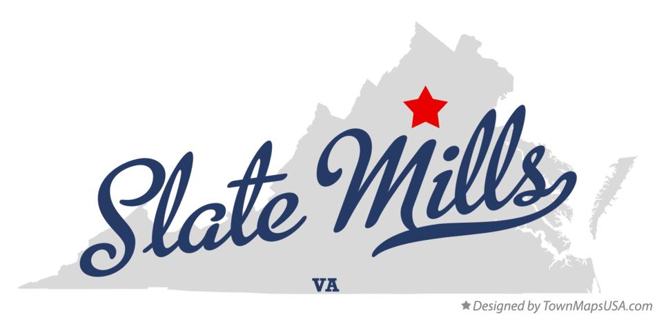Map of Slate Mills Virginia VA