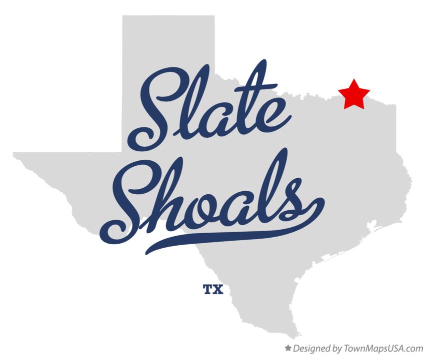 Map of Slate Shoals Texas TX