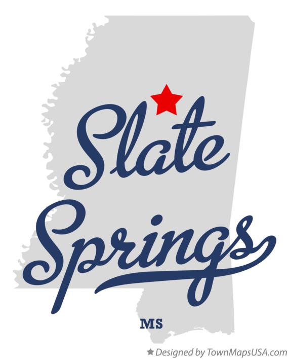 Map of Slate Springs Mississippi MS