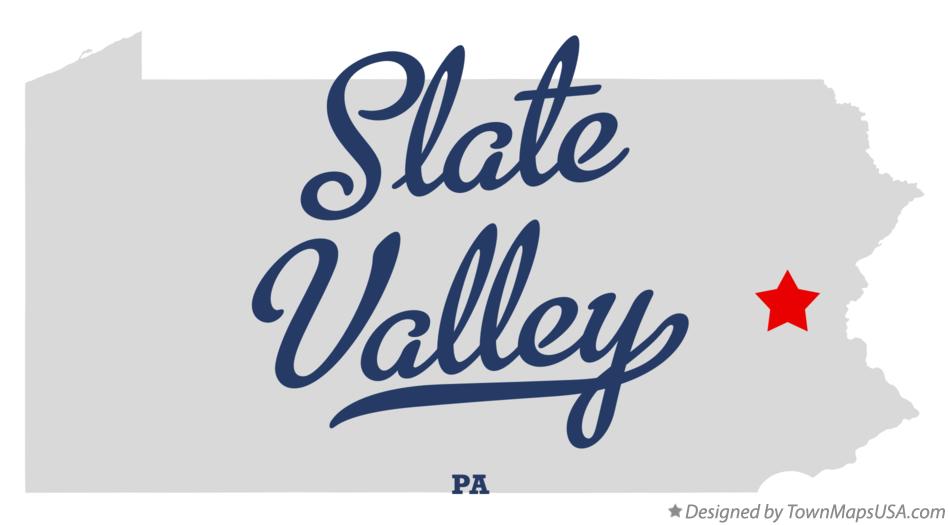 Map of Slate Valley Pennsylvania PA