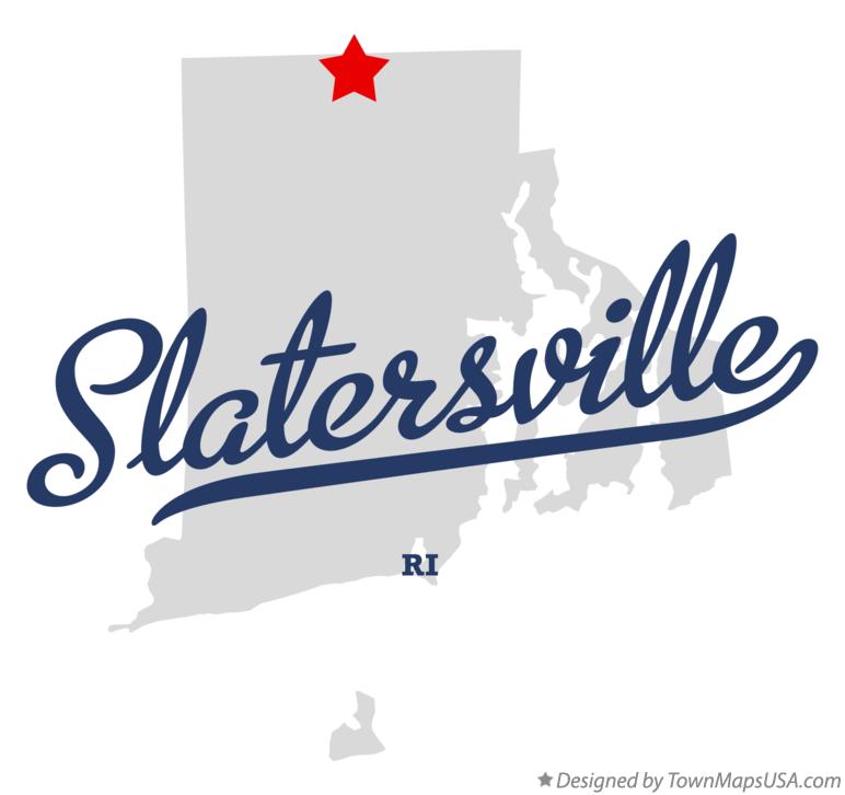 Map of Slatersville Rhode Island RI