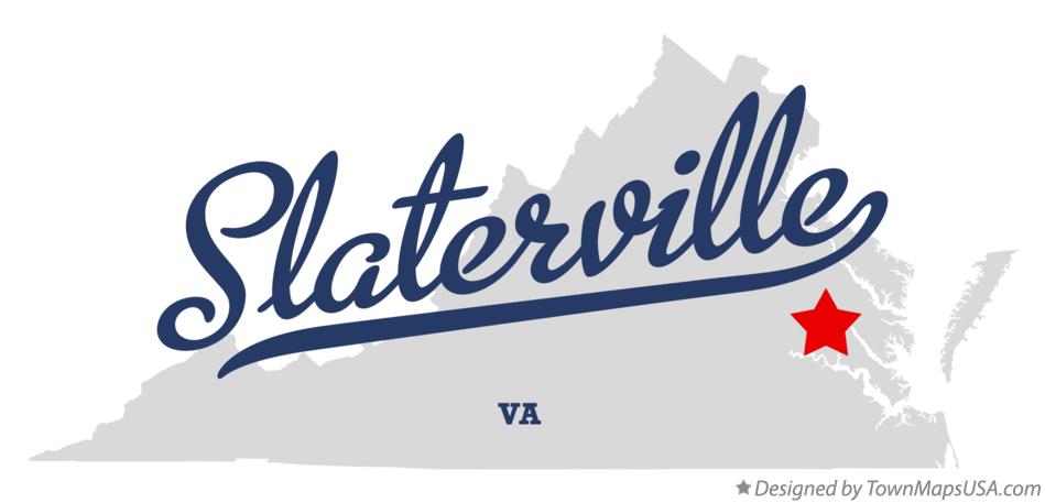 Map of Slaterville Virginia VA