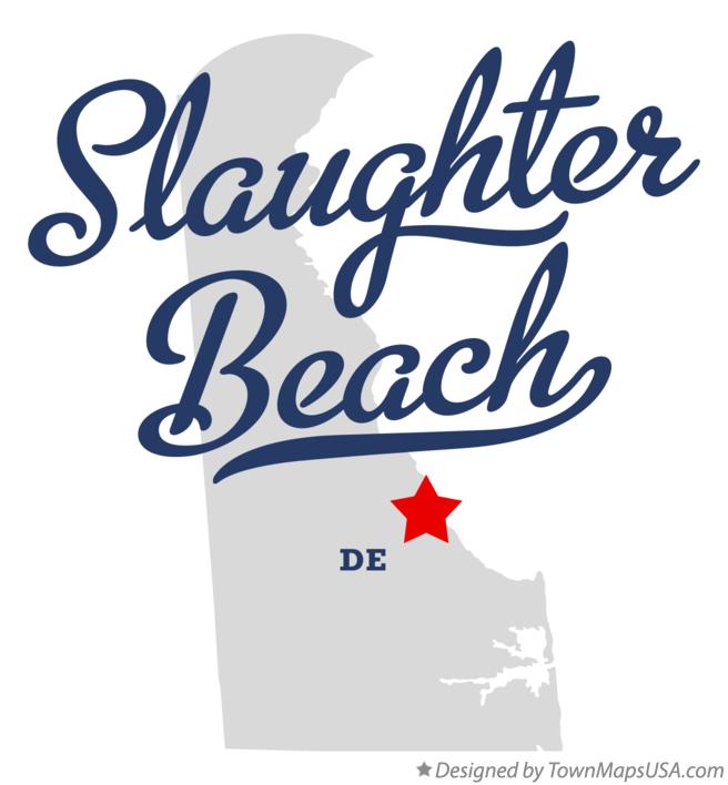 Map of Slaughter Beach Delaware DE