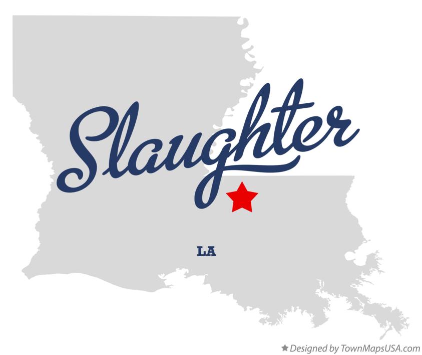 Map of Slaughter Louisiana LA
