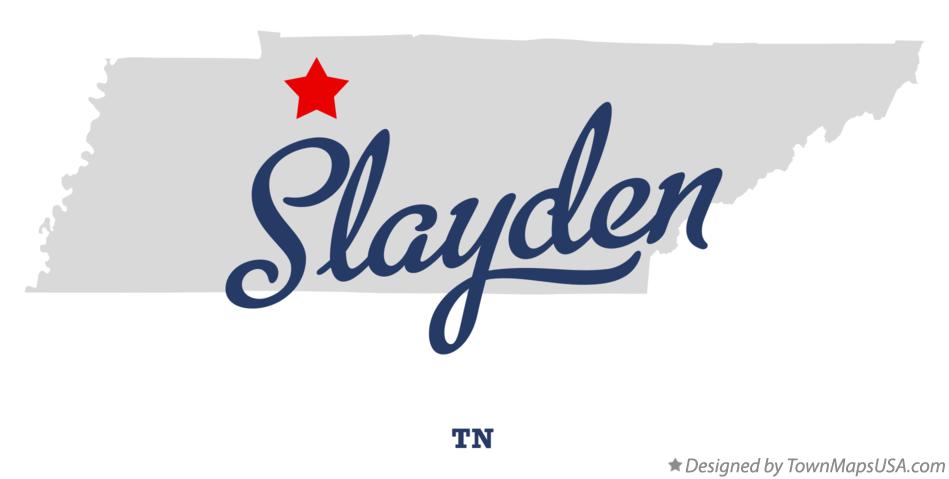 Map of Slayden Tennessee TN