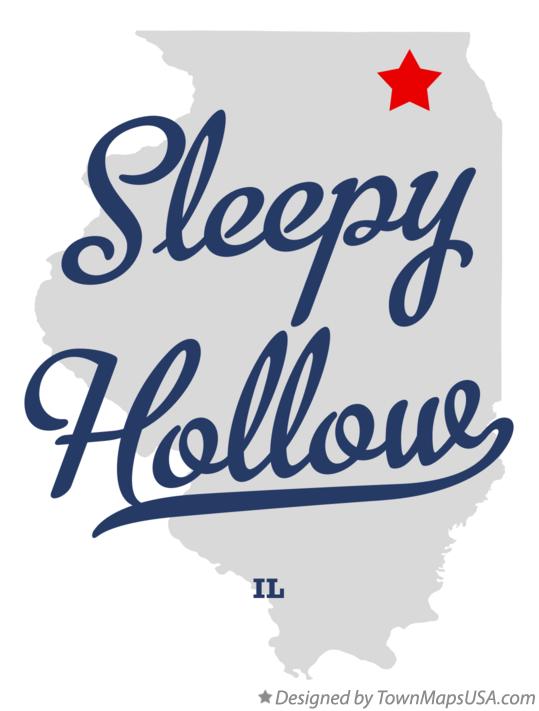 Map of Sleepy Hollow Illinois IL