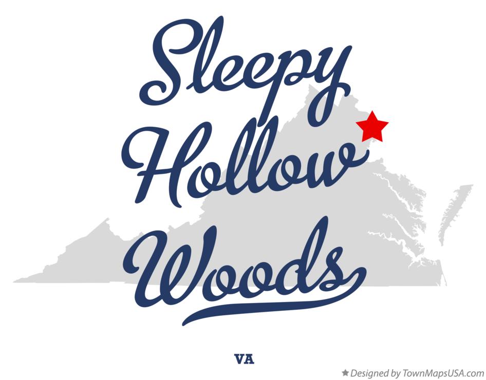 Map of Sleepy Hollow Woods Virginia VA