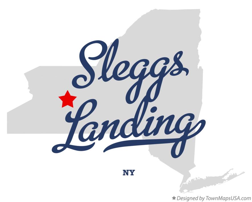 Map of Sleggs Landing New York NY