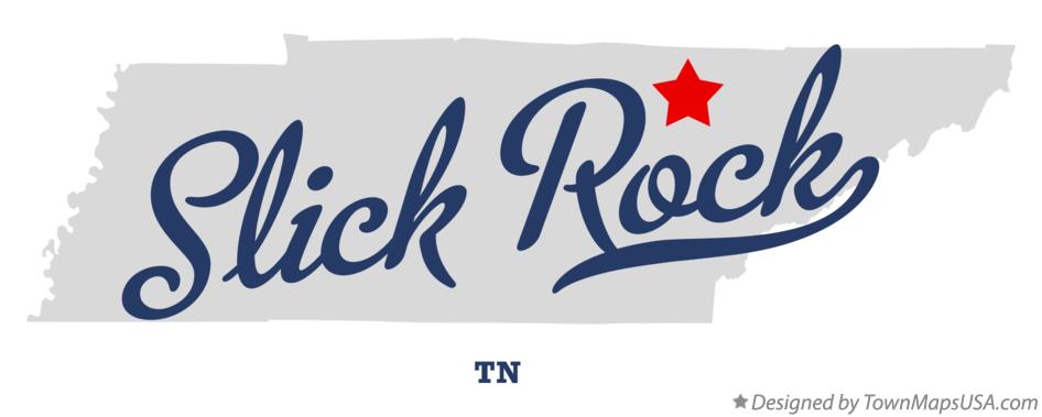 Map of Slick Rock Tennessee TN