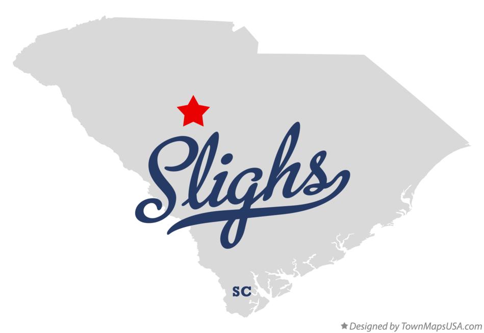 Map of Slighs South Carolina SC