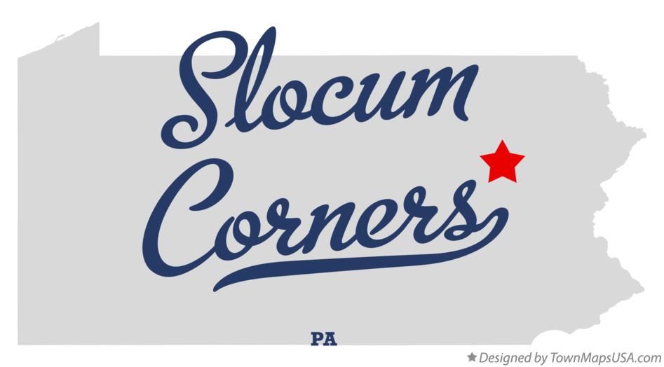 Map of Slocum Corners Pennsylvania PA