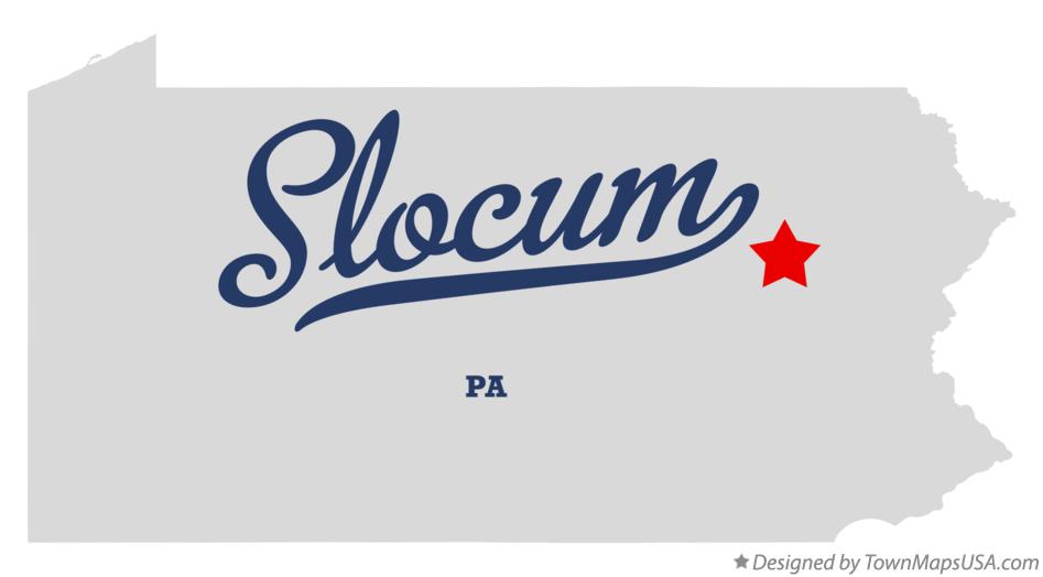 Map of Slocum Pennsylvania PA