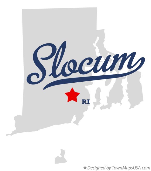 Map of Slocum Rhode Island RI