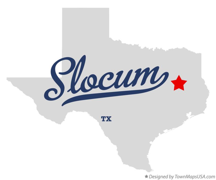 Map of Slocum Texas TX