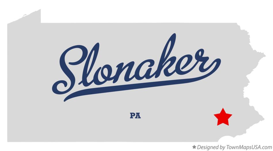 Map of Slonaker Pennsylvania PA