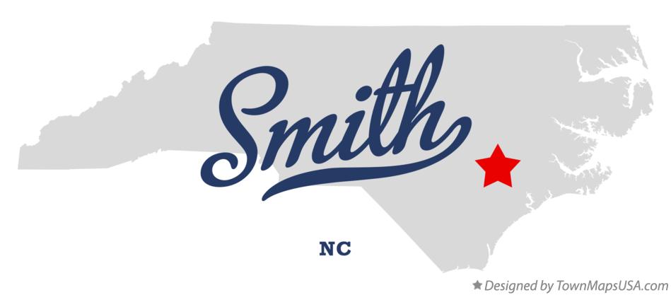 Map of Smith North Carolina NC